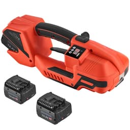 Elektrický páskovací stroj, 2 x 4000mAh baterie, automatický páskovač s digitálním displejem pro PP/PET pásky šířky 9-16 mm, napínací stroj na páskování pro krabice a palety - miniatura 2