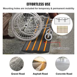 Pryžová rampa pro příjezdovou cestu, sada 3 kusů, zdvih 2,6", nosnost 15T, prahová hodnota zatížení - miniatura 10