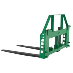 Paletové vidle pro smykem řízené nakladače, jmenovitá nosnost 1814 kg, uchycení rámu paletových vidlí s radlicemi pro vysokozdvižný vozík 915 mm, uchycení a objímky závěsu 50,8 mm, vhodné pro traktory JD - miniatura 4