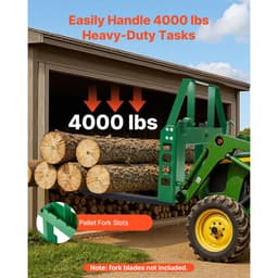 Rám palet pro smykem řízené nakladače, jmenovitá nosnost 1814 kg, vidlice pro palety 115 cm s 50,8mm závěsným uchycením a objímkami, vhodný pro rychloupínací úchyty nakladačů John Deere, pouze rám - miniatura 6