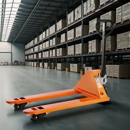 Paletový vozík, nosnost 3T, manuální paletový vozík s vidlemi 122L x 68,6Š cm pro manipulaci s materiálem, rozsah výšky zdvihu vysokozdvižného vozíku 85-180 mm, vhodný pro sklady, supermarkety, výrobu - miniatura 1