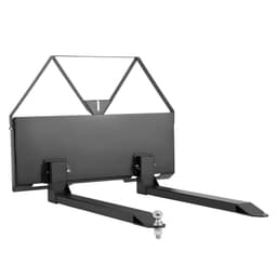 Paletové vidle pro smykem řízené nakladače, jmenovitá nosnost 1179 kg, uchycení rámu paletových vidlí s radlicemi paletových vidlí 122 cm, kulový závěs 47,6 mm, rychloupínací zařízení pro smykem řízené nakladače, traktory - miniatura 5