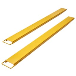 Prodloužení paletových vidlí, délka 96" a šířka 6,5", vysoce odolné prodloužení vidlí z uhlíkové oceli pro vysokozdvižné vozíky, 1 pár prodloužení vidlí, průmyslové příslušenství pro vysokozdvižné vozíky, žluté - miniatura 4