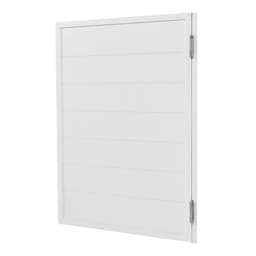 Kyvné dveře do kavárny, jednoduché vnitřní dveře do salónu 81,3 x 106,7 cm, čtvercový design, vyrobené z borovicového dřeva, s panty a sadou kování, snadná instalace, pro vstup do chodby, kuchyně, baru, hospody, bílé - miniatura 4