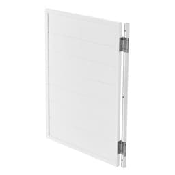 Kyvné dveře do kavárny, jednoduché vnitřní dveře do salónu 81,3 x 106,7 cm, čtvercový design, vyrobené z borovicového dřeva, s panty a sadou kování, snadná instalace, pro vstup do chodby, kuchyně, baru, hospody, bílé - miniatura 5