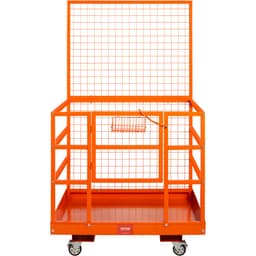 Pracovní plošina s bezpečnostní klecí pro vysokozdvižný vozík 109 x 114,3 cm 635 kg s koly pro plošinu - miniatura 3