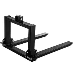 3bodové závěsné vidle na palety 907,2 kg, vidlicové příslušenství pro traktor kategorie 1, 64,8x55,9x104,1 cm, ocelové příslušenství pro těžká zařízení, pro traktor, smykem řízený nakladač - miniatura 4