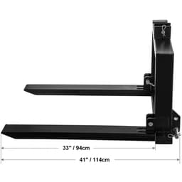 3bodové závěsné vidle na palety 907,2 kg, vidlicové příslušenství pro traktor kategorie 1, 64,8x55,9x104,1 cm, ocelové příslušenství pro těžká zařízení, pro traktor, smykem řízený nakladač - miniatura 5