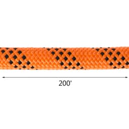 Polyesterové lano 7/16" x 200', nosné a tažné lano, pevnost v tahu 8400 lbs (není vhodné pro lezení po skalách, horolezectví, věšení osob atd.) - miniatura 1