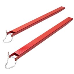 Prodloužení paletových vidlí, délka 1840 mm, šířka 115 mm, vysoce odolné prodloužení vidlí z uhlíkové oceli pro vysokozdvižné vozíky, 1 pár prodloužení vidlí s čepy, příslušenství pro vysokozdvižné vozíky, červená - miniatura 3