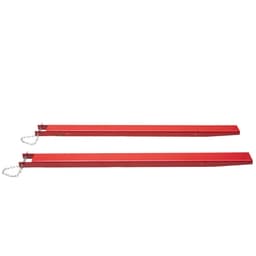 Prodloužení paletových vidlí, délka 1840 mm, šířka 115 mm, vysoce odolné prodloužení vidlí z uhlíkové oceli pro vysokozdvižné vozíky, 1 pár prodloužení vidlí s čepy, příslušenství pro vysokozdvižné vozíky, červená - miniatura 9
