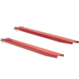 Prodloužení paletových vidlí, délka 1840 mm, šířka 115 mm, vysoce odolné prodloužení vidlí z uhlíkové oceli pro vysokozdvižné vozíky, 1 pár prodloužení vidlí s čepy, příslušenství pro vysokozdvižné vozíky, červená - miniatura 10
