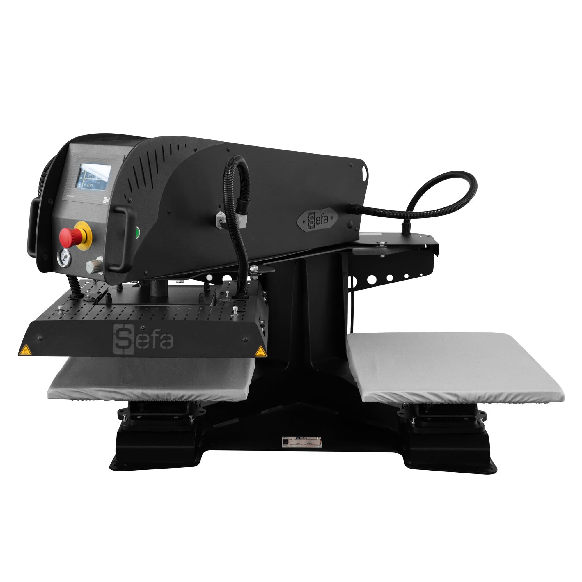 Pneumatický transferový lis SEFA DUPLEX-PRO-V3, černá edice, transferová plocha 2 x 40 x 50 cm