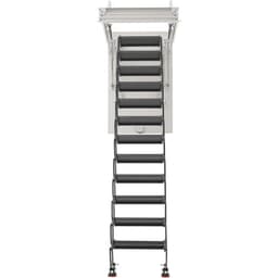 Půdní schod, nosnost 299,4 kg, vhodný pro výšku stropu 2,9 až 3 m a rozměry otvoru 99,4 x 73,5 cm, zatahovací stropní schod z legované oceli s tažnou tyčí pro střechu půdy - miniatura 4