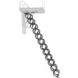 Půdní schod, nosnost 299,4 kg, vhodný pro výšku stropu 2,9 až 3 m a rozměry otvoru 99,4 x 73,5 cm, zatahovací stropní schod z legované oceli s tažnou tyčí pro střechu půdy - miniatura 12