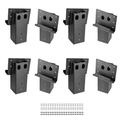 Konzoly pro rolety na jeleny, venkovní konzola pro plošinu 3,6x3,6, vhodná pro dřevo 3,5x3,5 palce / 88,9x88,9 mm, nosnost 2204 liber/1000 kg, ocelové konzole pro výtah pro jelení stoj, lovecké rolety, střelnici, 8 ks - miniatura 2