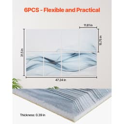 8 kusů akustických panelů Art, 47,24 x 23,62 x 0,4 palce, zvukotěsné nástěnné dlaždice, samolepicí dekorativní zvukově izolační desky pro domácnost, kancelář, studio, hernu, divadlo, jednoduchost - miniatura 10