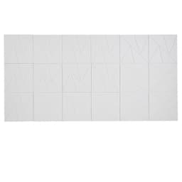 18 kusů akustických panelů se samolepicí fólií, zvukotěsné pěnové panely o rozměrech 11,8 x 11,8 x 0,4 palce, polyesterové vlákno, zvukotěsné stěnové panely s vysokou hustotou, pro domácnost, studio, kancelář, divadlo, bílé - miniatura 5