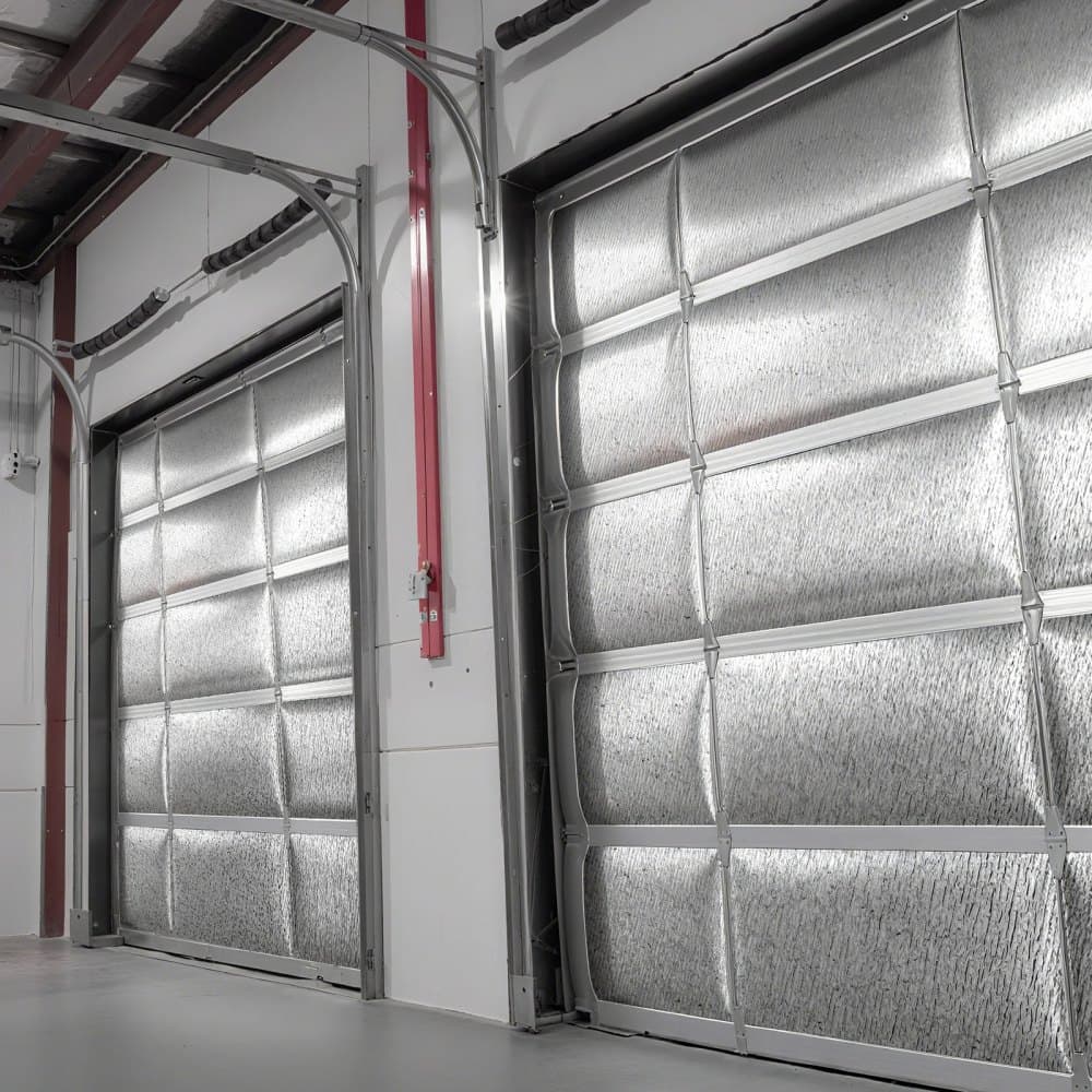 Reflexní izolační role, sada pro tepelnou izolaci garážových vrat pro 2 auta, 6 mm 5,49 m x 0,61 m, 4 role hliníkové fólie s EPE pěnovým jádrem, sálavá bariéra, bílá PE fólie s tepelným štítem pro garážová vrata