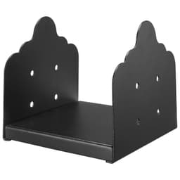 Základna sloupku 8x8, 2 ks, vnitřní rozměr 7,9x7,5 palce / 200x190 mm, konzole sloupků, vysoce odolné sloupky z uhlíkové oceli na terasu, dřevěné konzole pro zábradlí pavilonu, podpěrná deska terasy, černá - miniatura 4