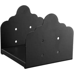 Základna sloupku 8x8, 2 ks, vnitřní rozměr 7,9x7,5 palce / 200x190 mm, konzole sloupků, vysoce odolné sloupky z uhlíkové oceli na terasu, dřevěné konzole pro zábradlí pavilonu, podpěrná deska terasy, černá - miniatura 5