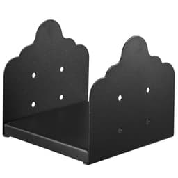 Základna sloupku 8x8, 2 ks, vnitřní rozměr 7,9x7,5 palce / 200x190 mm, konzole sloupků, vysoce odolné sloupky z uhlíkové oceli na terasu, dřevěné konzole pro zábradlí pavilonu, podpěrná deska terasy, černá - miniatura 12
