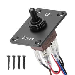 Přepínač, 6pinový přepínač s okamžitým přepnutím polarity (ZAP)-VYP-(ZAP) DC 12V/30A AC 250V/15A - s montážním panelem nahoru a vodotěsným krytem pro auto, auto, loď a člun - miniatura 2