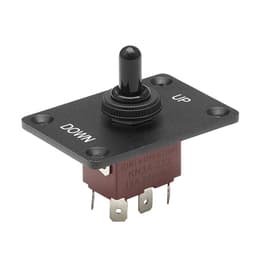 Přepínač, 6pinový přepínač s okamžitým přepnutím polarity (ZAP)-VYP-(ZAP) DC 12V/30A AC 250V/15A - s montážním panelem nahoru a vodotěsným krytem pro auto, auto, loď a člun - miniatura 12