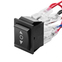 Kolébkový spínač, 6pinový momentový DPDT kolébkový spínač, 3polohový (ZAP)-VYP-(ZAP) přepínač polarity AC 250V/16A 125V/20A pro domácí spotřebiče pro automobily, lodě - miniatura 2