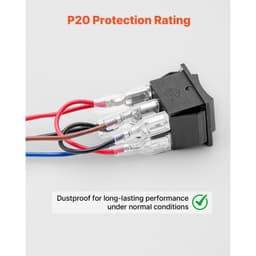 Kolébkový spínač, 6pinový momentový DPDT kolébkový spínač, 3polohový (ZAP)-VYP-(ZAP) přepínač polarity AC 250V/16A 125V/20A pro domácí spotřebiče pro automobily, lodě - miniatura 10