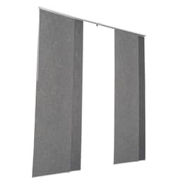 Panelové kolejnicové žaluzie, Výsuvná kolejnice od 116 cm do 218 cm šířky, Zkrácené panelové závěsy až do výšky 243 cm, Vertikální zatemňovací panelové žaluzie pro posuvné dveře, Terasové dveře, Dělicí stěna, Tmavě šedá - miniatura 12