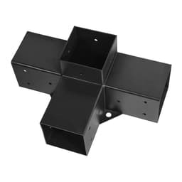 Sada pergoly, konzole pergoly 4x4 palce pro dřevěné nosníky 92 x 92 mm ve skutečném rozměru, konzole pro 3cestný (4 ks) a 4cestný (2 ks) altán se 6 sloupkovými základnami, pro venkovní pergoly, altány, přístřešky - miniatura 4