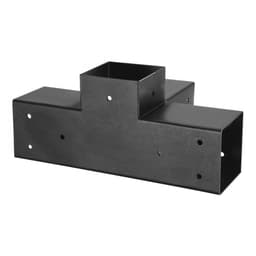 Sada pergoly, konzole pergoly 4x4 palce pro dřevěné nosníky 92 x 92 mm ve skutečném rozměru, konzole pro 3cestný (4 ks) a 4cestný (2 ks) altán se 6 sloupkovými základnami, pro venkovní pergoly, altány, přístřešky - miniatura 3