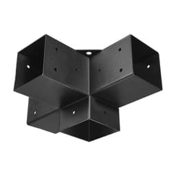 Sada pergoly, konzole pergoly 4x4 palce pro dřevěné nosníky 92 x 92 mm ve skutečném rozměru, konzole pro 3cestný (4 ks) a 4cestný (2 ks) altán se 6 sloupkovými základnami, pro venkovní pergoly, altány, přístřešky - miniatura 5