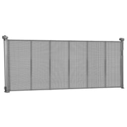 Zatahovací dětská branka, výška 870 mm, roztažitelná až do šířky 1800 mm, zatahovací branka pro děti nebo domácí mazlíčky, síťovina, snadná instalace pro vnitřní schodiště, dveře, chodby, herny, šedá - miniatura 3