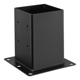 Základna sloupku 6x6, 4 ks, vnitřní rozměr 5,6x5,6 palce / 142x142 mm, konzole sloupků, vysoce odolné sloupky z uhlíkové oceli na terasu, dřevěné konzole pro zábradlí pavilonu, základní deska terasy, černá - miniatura 4