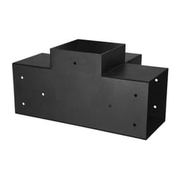 Sada konzolí pro pergolu, 6x6 palců (vnitřní rozměr 142 x 142 mm), 2 ks 4cestných robustních rohových konzolí, sada pro výrobu sloupků pro kutily, snadná instalace, dřevěné trámy pro altány, zahradní pergoly, sruby - miniatura 3