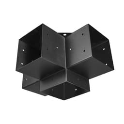 Sada konzolí pro pergolu, 6x6 palců (vnitřní rozměr 142 x 142 mm), 2 ks 4cestných robustních rohových konzolí, sada pro výrobu sloupků pro kutily, snadná instalace, dřevěné trámy pro altány, zahradní pergoly, sruby - miniatura 5