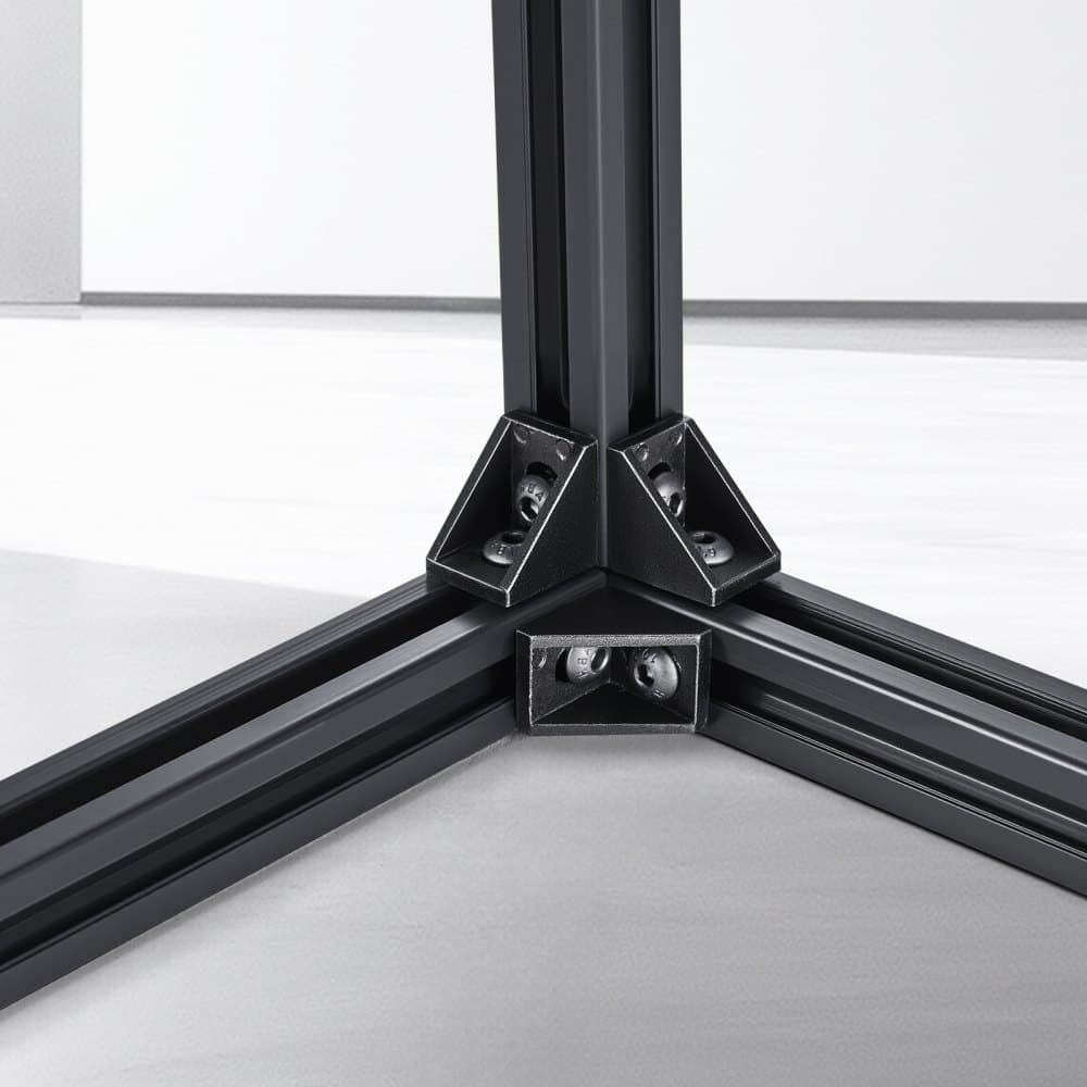 4 ks hliníkových extrudovaných profilů s T-drážkou 47,2 palce (1200 mm), 2020, evropský standard, eloxovaná lineární kolejnice, vysoce pevná extrudovaná hliníková kolejnice pro 3D tiskárnu, CNC stroj, laserové gravírování, černá