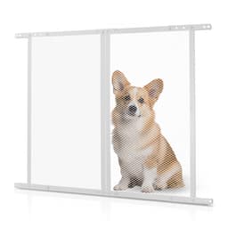 Ochranná síťovina na dveře obytného vozu, mřížka dveří 660,4 x 609,6 mm, snadná instalace a demontáž, zesílená prodyšná ochranná síťovina, ochrana vstupu do obytného vozu z hliníkové slitiny pro ochranu domácích mazlíčků, bílá - miniatura 2