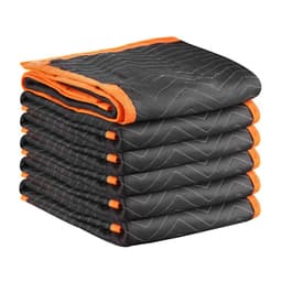 Stěhovací deky 6 ks, 1829 x 1016 mm (14,5 kg/dz) Velké balicí deky s bavlněnou výplní, odolná netkaná textilie s polstrováním pro přepravu, balení a ochranu nábytku - miniatura 5