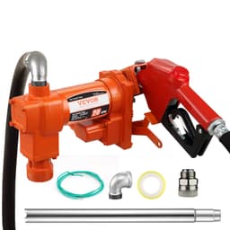Čerpadlo na přečerpávání paliva, 12V DC 20 GPM 1/4 HP, odsávací čerpadlo na benzín s automatickou tryskou, výtlačnou hadicí a sacím potrubím pro benzín, naftu, petrolej, směsi etanolu a methanolu a bionaftu - miniatura 2