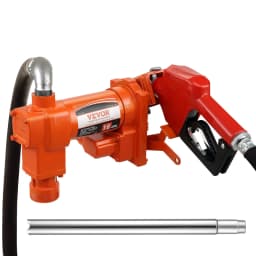 Čerpadlo na přečerpávání paliva, 12V DC 16 GPM 1/4 HP, odsávací čerpadlo na benzín s automatickou tryskou, výtlačnou hadicí a sacím potrubím pro benzín, naftu, petrolej, směsi etanolu a methanolu a bionaftu - miniatura 2