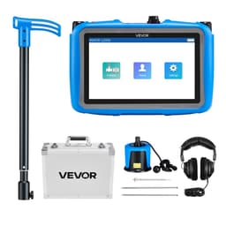 Detektor úniku vody z potrubí pro venkovní použití, 1 Hz–10 000 Hz, LCD dotykový displej, lokátor úniku vody pro 5m podzemní potrubí – se středním senzorem, 3 poslechovými tyčemi, sluchátky a pouzdrem - miniatura 1