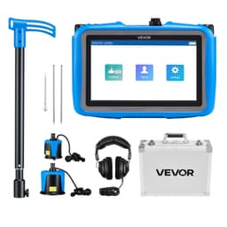 Detektor úniku vody z potrubí pro venkovní použití, 1 Hz–10 000 Hz, LCD dotykový displej, lokátor úniku pro 5m podzemní potrubí – se středním a velkým senzorem, 3 poslechovými tyčemi, sluchátky a pouzdrem - miniatura 2