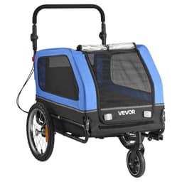 Přívěs za kolo pro psy, nosnost až 40 kg, 2v1 vozík pro kočárek pro malé i velké psy, snadno skládací rám s rychloupínacím kolečkem, univerzální spojka na kolo, vnitřní vodítko - miniatura 33