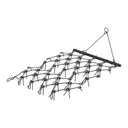 Tažené brány, odolné řetězové brány o rozměrech 1,2 m x 1,6 m s 80 ostrými zuby, vhodné pro čtyřkolky a traktory UTV, ideální pro přípravu půdy, setí, vyrovnávání terénu a údržbu štěrkových příjezdových cest - miniatura 6
