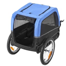 Přívěs za kolo pro psa, nosnost až 30 kg, nosič kol pro malé a střední psy, snadno skládací rám s rychloupínacím kolečkem, univerzální spojka na kolo, odrazka, vlajka, vnitřní vodítko - miniatura 7