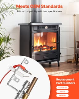 Sestava plynového zapalovače, OE 103779-01, PP231, náhrada zapalování zemního plynu NG8218 pro krb, kompatibilní s modely CIVF-25, CIVF-25CF, VFH-33M, VFH-33R, VFH-33T, VFHS-20R, VFSR-16, VFSR-18 - miniatura 7