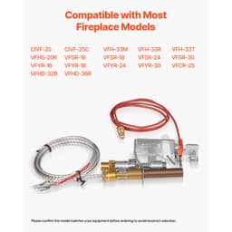 Sestava plynového zapalovače, OE 103779-01, PP231, náhrada zapalování zemního plynu NG8218 pro krb, kompatibilní s modely CIVF-25, CIVF-25CF, VFH-33M, VFH-33R, VFH-33T, VFHS-20R, VFSR-16, VFSR-18 - miniatura 9